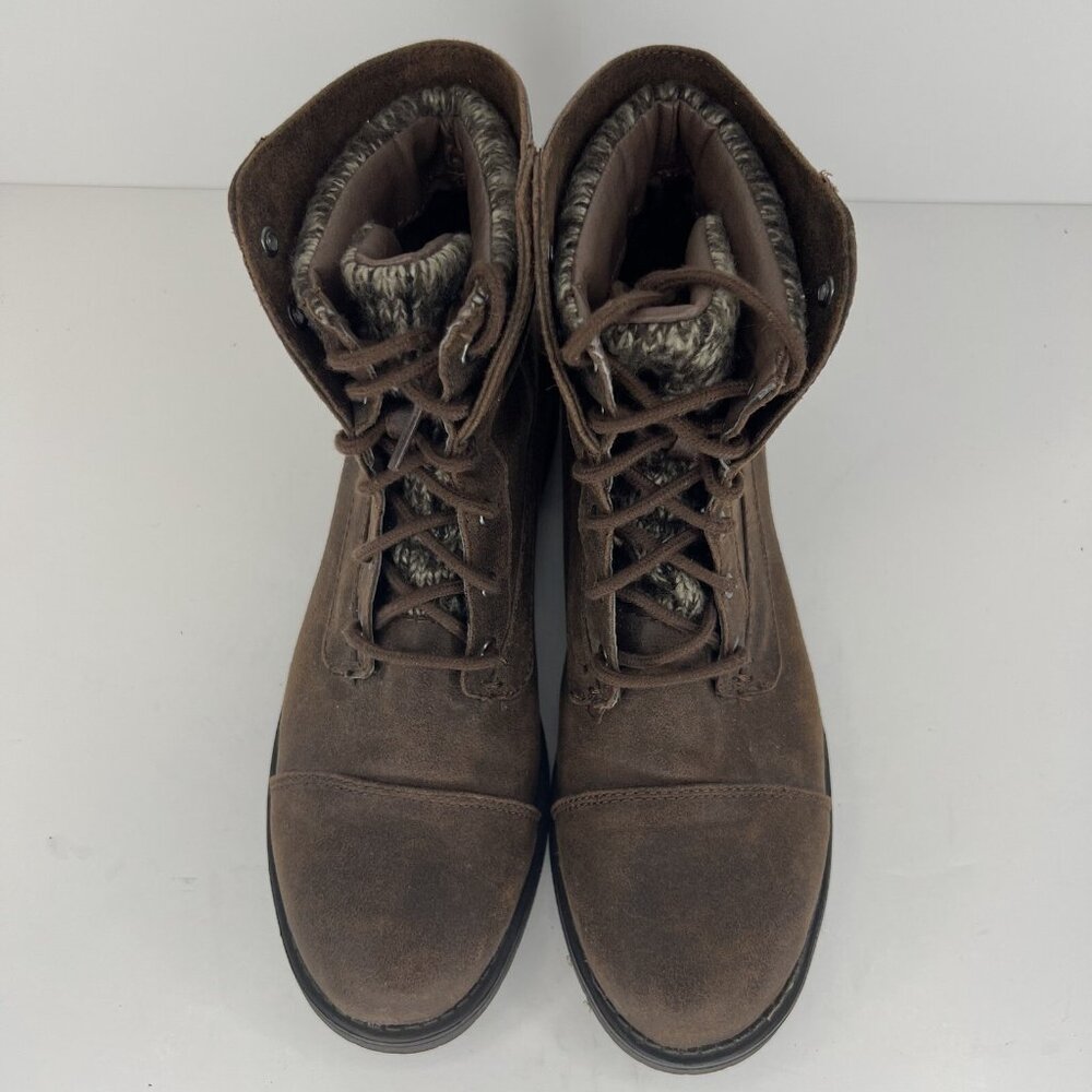 Faded Glory Rich Brown Womens Size 8.5 Lace-Up Biker/Combat Boots High-Top - Picture 5 of 9